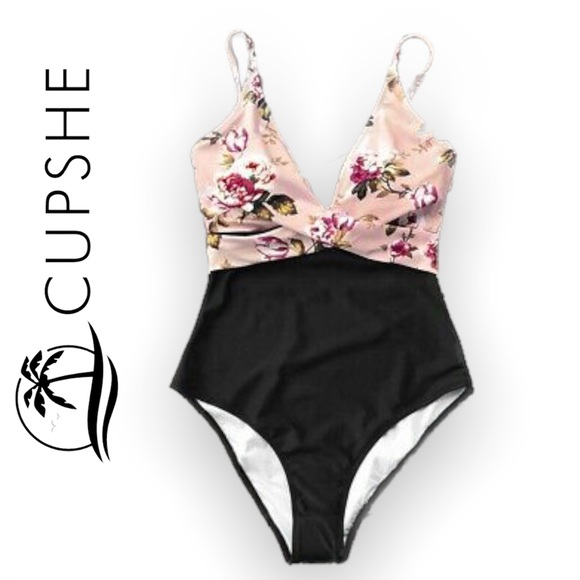 Cupshe Other - CUPSHE | Pink Blossom One Piece Swimsuit